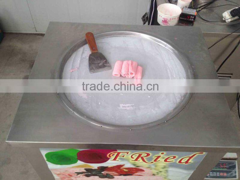 one pan fried ice machine / ice cream roll maker for ice cream shops made in China