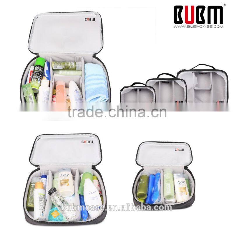 BUBM Clear PVC Portable zipper Digital Storage Bag with Three-piece