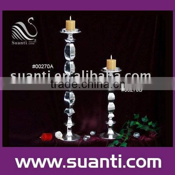 White crystal/metal royal home decoration candle holder or for wedding