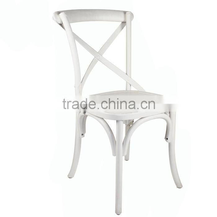 Wooden Antique Cross Back Dining Chair/Wedding Chair/white chair