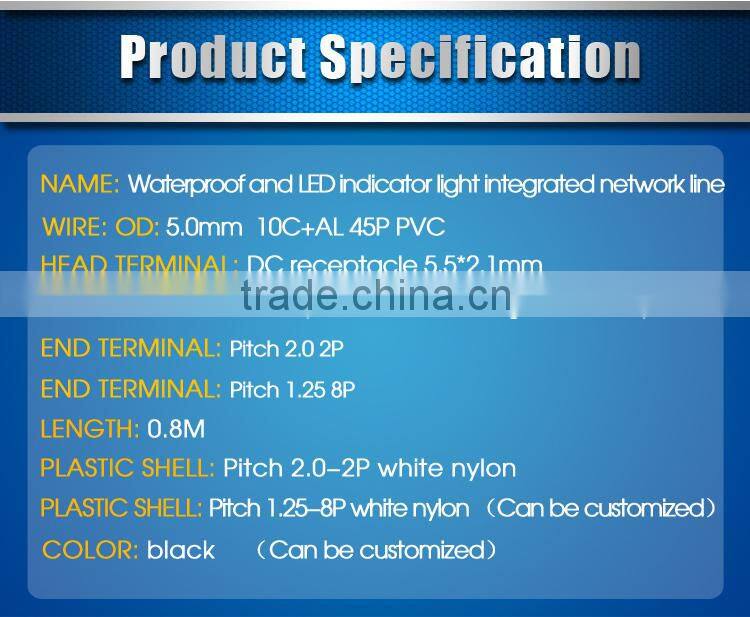 14years factory manufacturer experience DC Video Cable double waterproof For Security camera