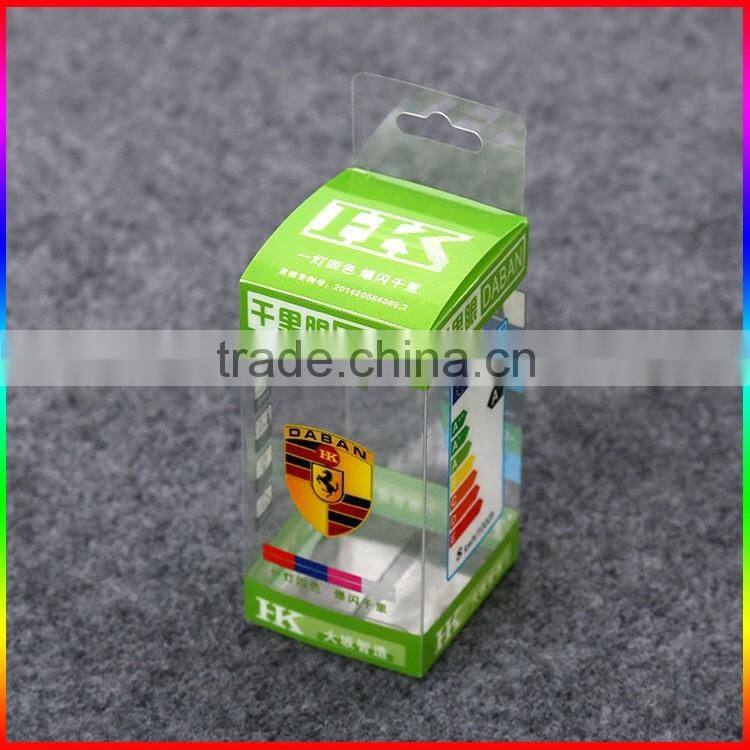 custom red PVC packaging box with white printing