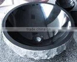 free standing counter top black granite washbasins