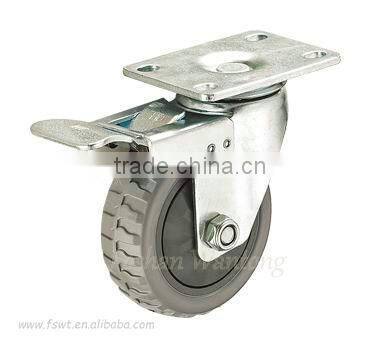 Polyurethane Medium Duty Threaded Stem Swivel Wheel Caster