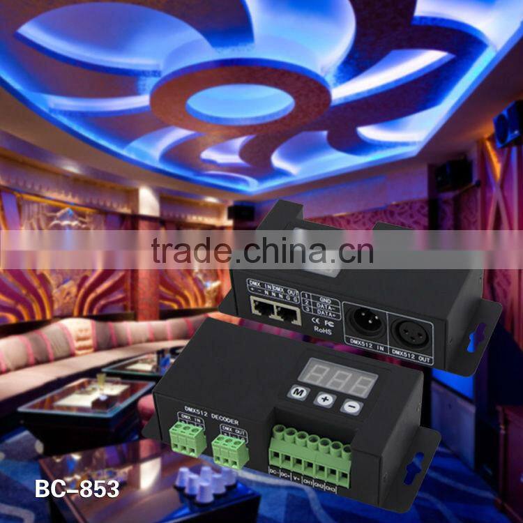 3 Channels DMX-512 Decoder Controller for RGB LED Lamp Light Multi-functional Full-color Controller