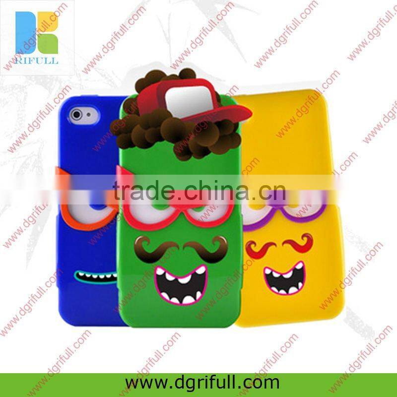 Funny silicone mobile phone cover