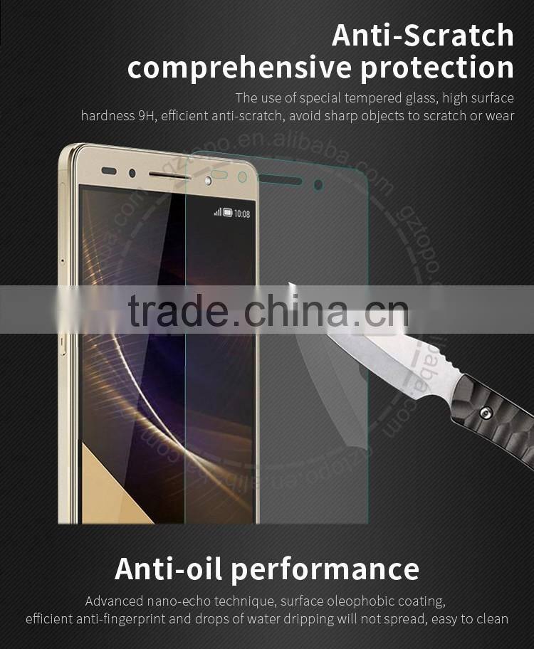 Factory Price mobile accessories new 2016 screen protector For Huawei Honor 7 Tempered Glass Screen