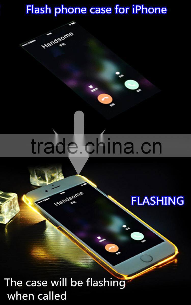Innovative design TPU silicone fashionable colorful led phone cover for iPhone