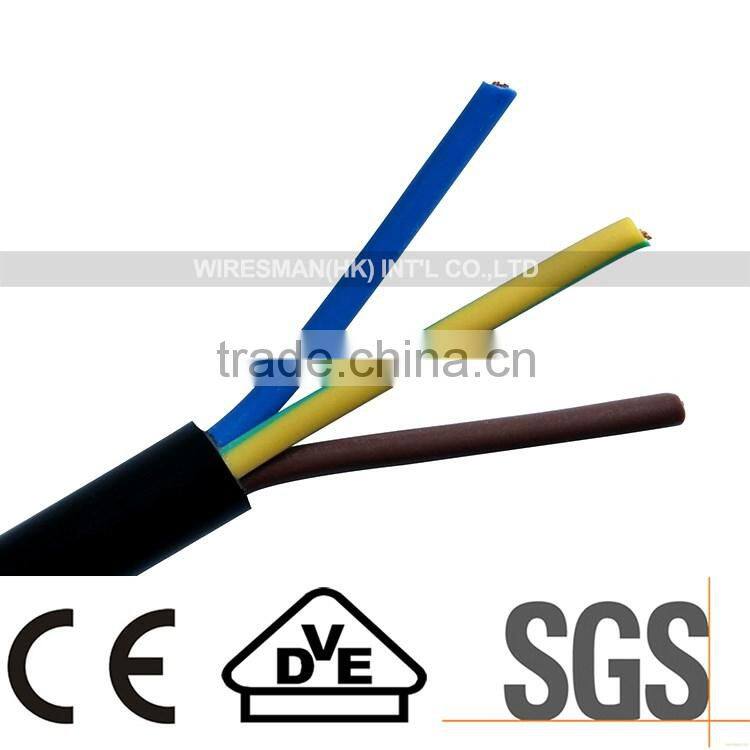 PVC insulated flexible round multi-core Electric Cable and Wire