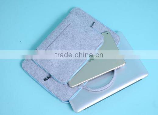 Wholesale 2016 briefcase ,fashion felt office bag(LAP16-005)