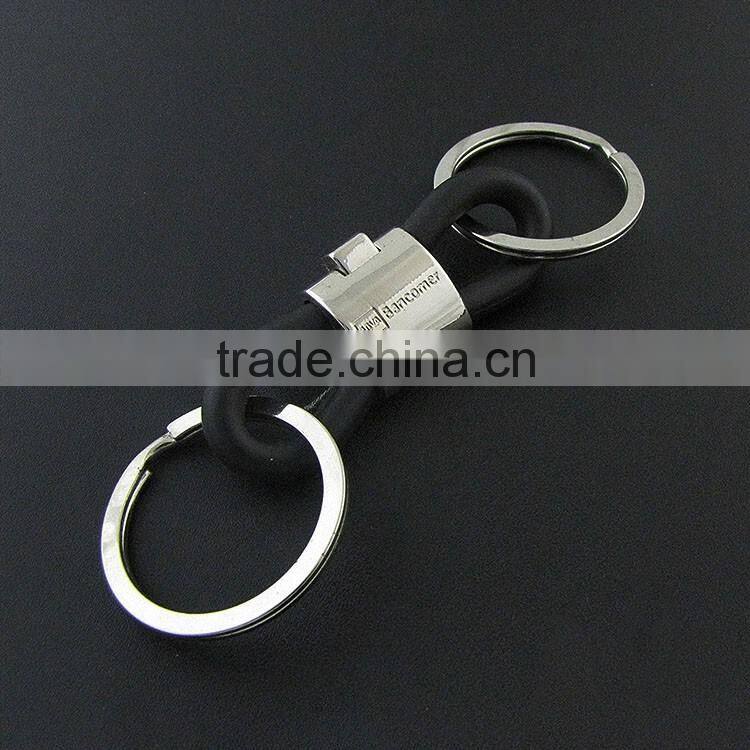 New Design Cool Personalised Luxury Manual metal Leather Keychain Car Key Chain Key Ring Birthday Gift For Man Women