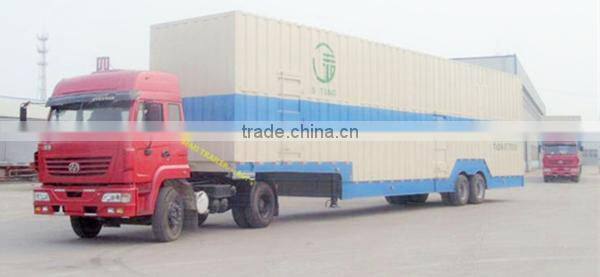 Heavy duty car hauling trailer for transporting small cars