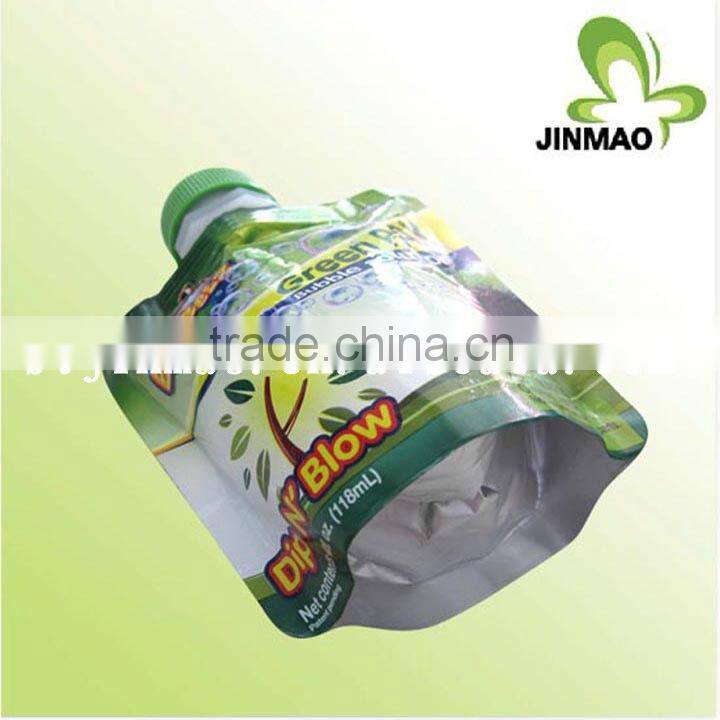 Plastic stand up pouch for beverage packaging
