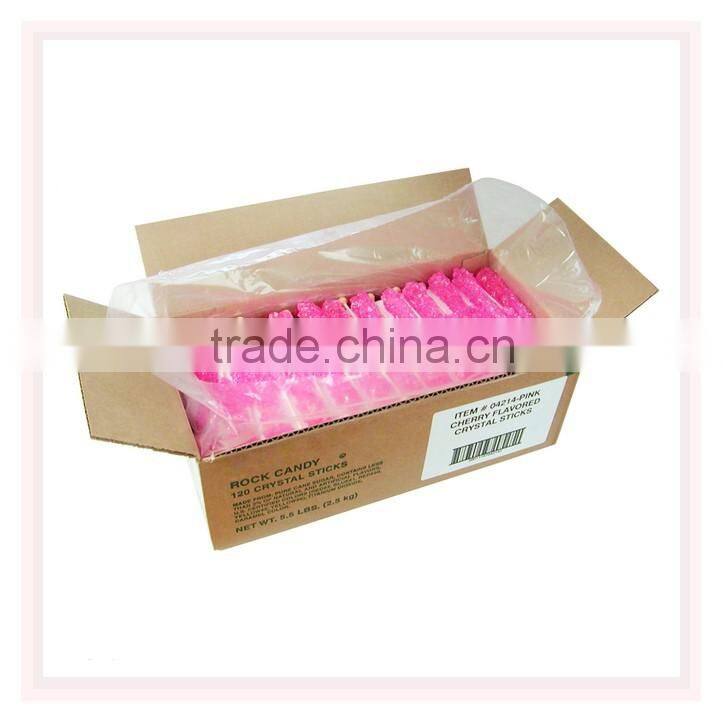 Hard Candy Rock Lollipop for Tea Coffee , Crystal Lollipop Swizzle Sticks