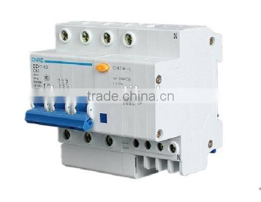 RCCB, ELCB,RCBO 3P+N RESIDUAL-CURRENT CIRCUIT BREAKER DZ47LE-63 230/400V 3P+N