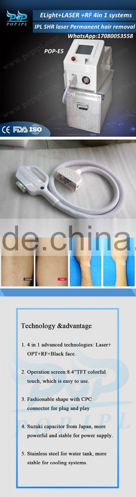 IPL SHR laser Permanent hair removal ipl hair removal machine popipl