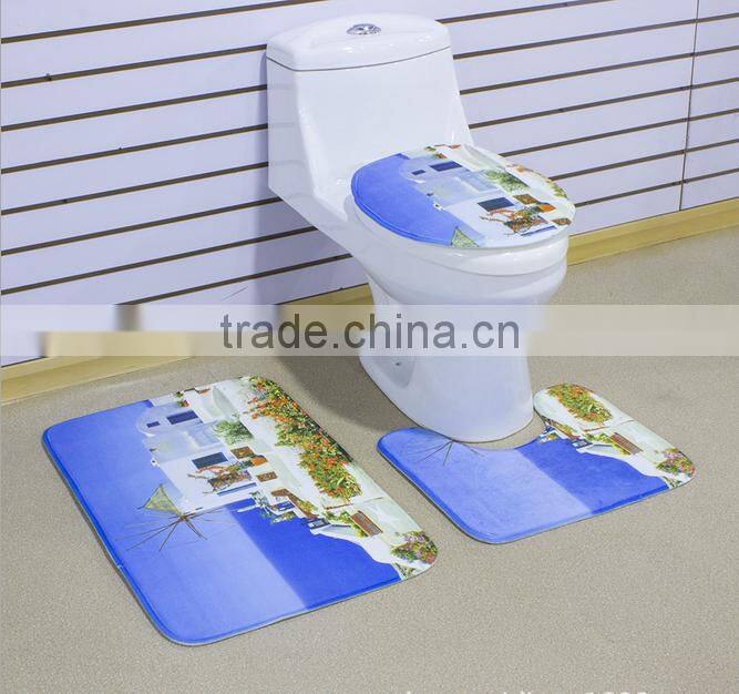 Cheap polyester microfiber absorbent bathmat bathroom rug with anti slip backing