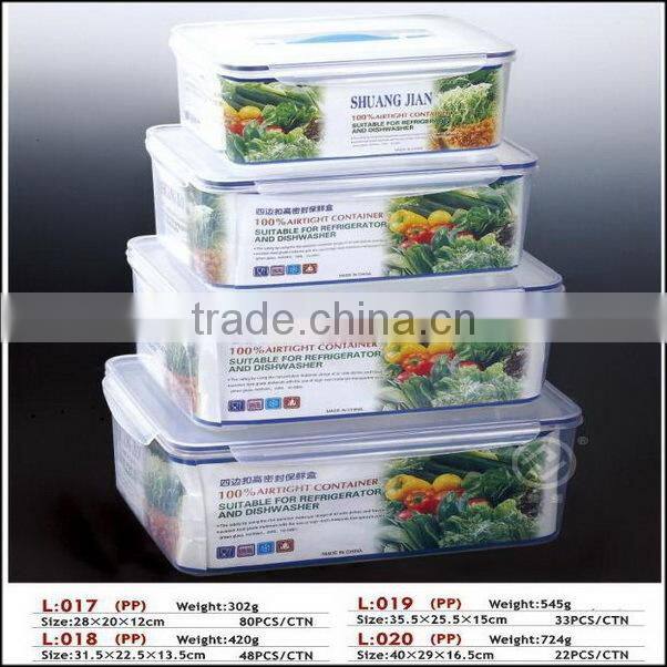 Plastic preservation box for storage