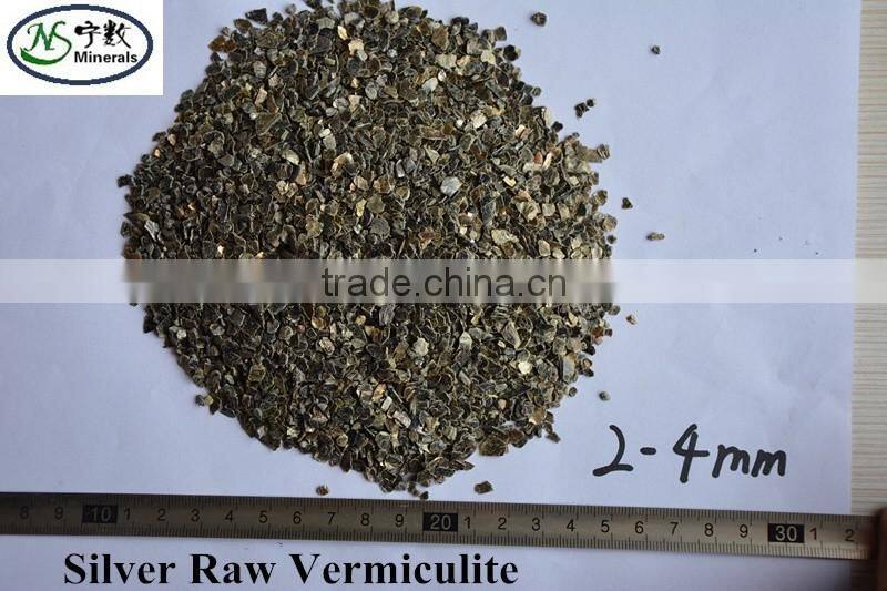 Free Asbestos 0.3-1mm Raw Silver Vermiculite for Foundary, Steel Industry