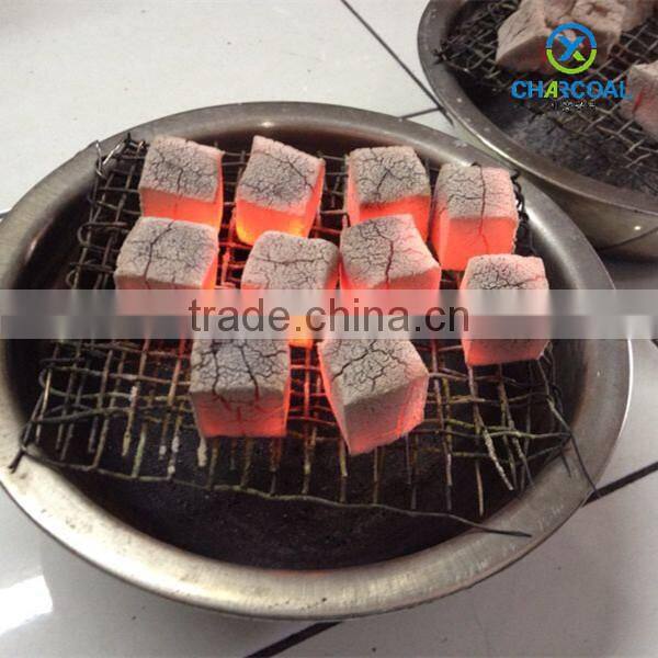 Cubic 2.5*2.5*1.5cm price of charcoal smokeless charcoal