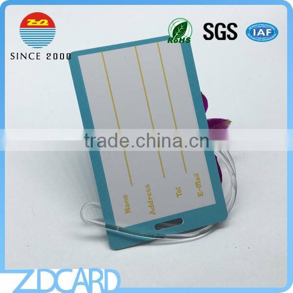 Matte Varnishing Plastic Writable Luggage Tag