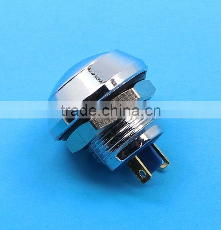 12mm metal waterproof electrical push button switch
