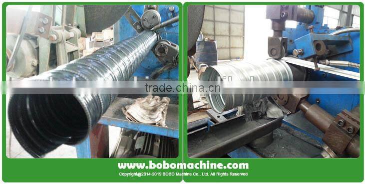 Corrugated spiral post tension duct making machine