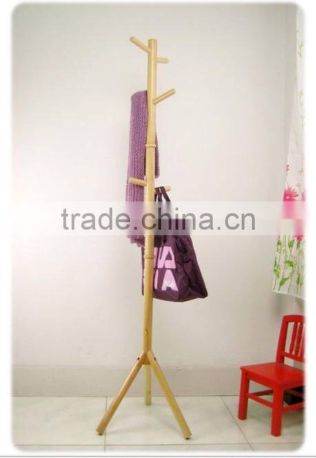 household pratical solid wood clothes tree on the floor