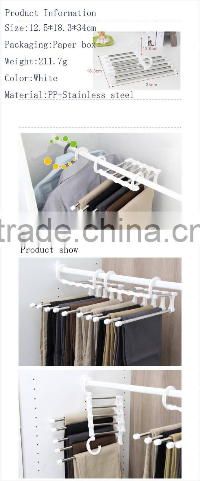 Popular Stainless Steel Hanger Organizer Trousers Rack
