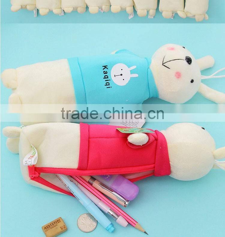 Wholesale Korean School Promotional Gift Customized Plush Pencil Case