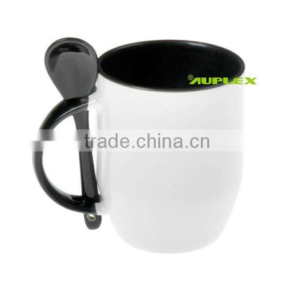 Sublimation Blanks Printable Mug with Spoon Sublimation White Mug (M-SF)