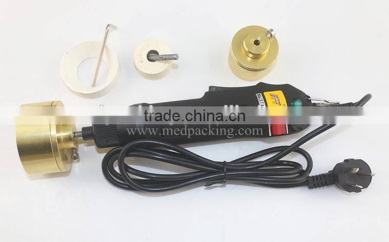 Hand-held electric Capping Machine to tighten loose, or spin a variety of caps