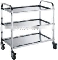 Hot Sale Stainless Steel Three-tier serving Cart