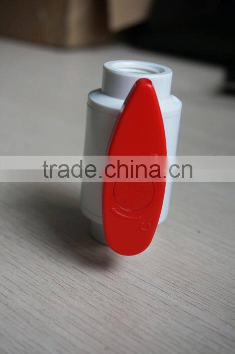 2015 new design PVC thread 3pc ball valve