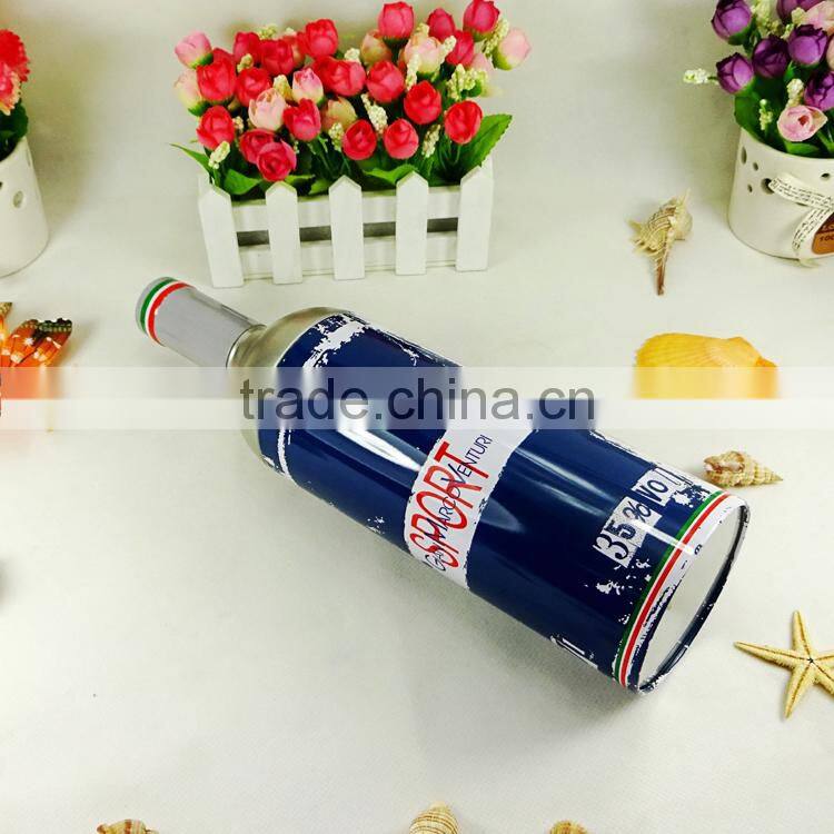 round wine tin for gift packing wine bottle