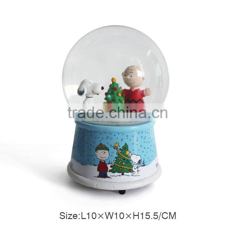 Christmas Tree Gift Box Snow Globe,Diameter 65mm 80mm 100mm 120mm Glass Snow Globe