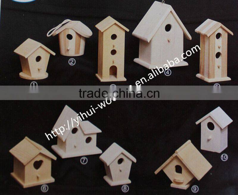 new unfinished wooden bird house wholesale