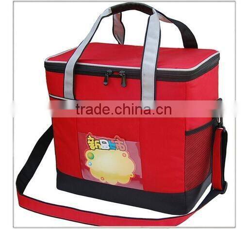 CY153 Lunch Tote Bag Box Cooler Bag, Silver Interior and Long Handles, Picnic Cold Drink Insulation Bag Cooler Bag Freezable