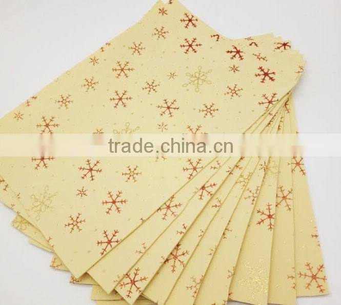 16053001 factory direct selling craft usage printed glitter felt A4 size