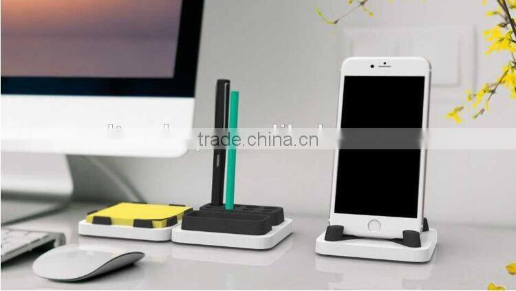 Creative Desktop Storage three-piece Simple Desk tool case memo paper box/phone dock/pencil vase