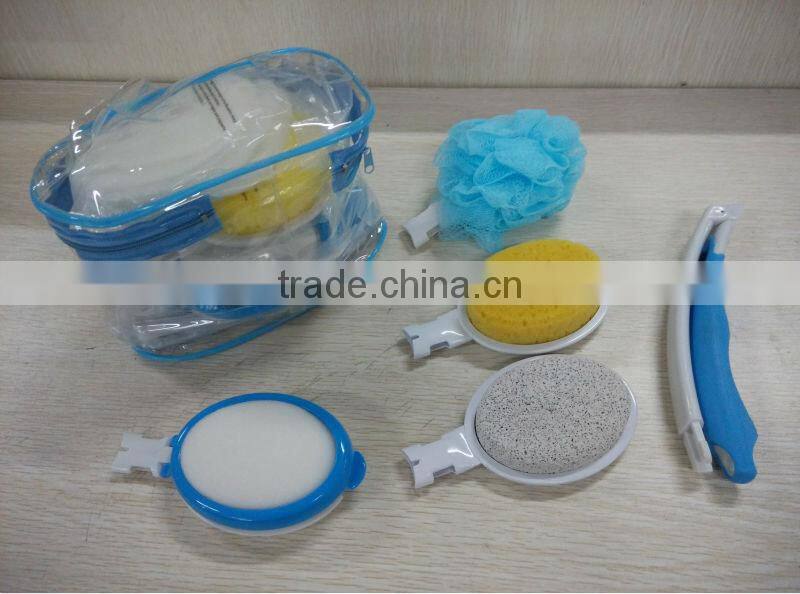 Long Handle Bath Brush/15 PC Body lotion applicator&spa set