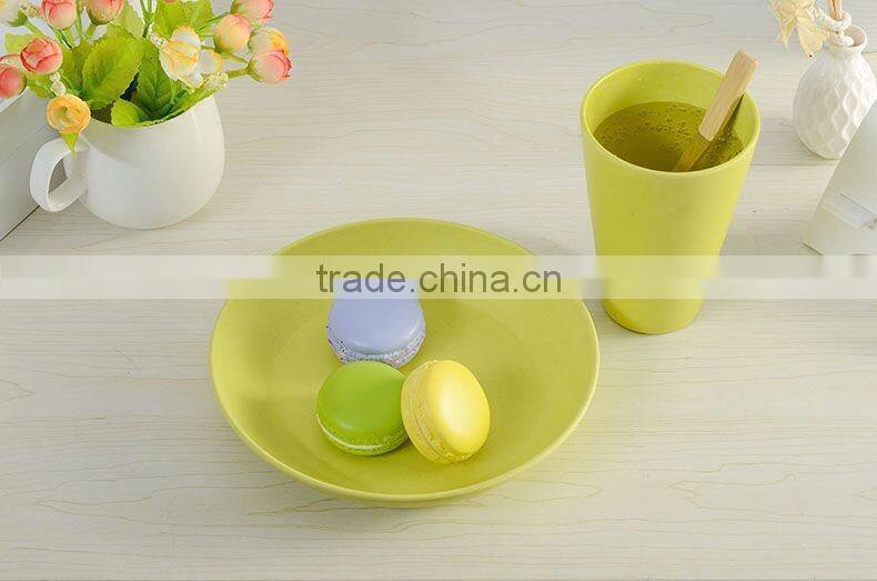anhui green bamboo fiber round plate