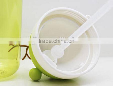 Supply fashion cartoon portable antlers straw cup (360ml)