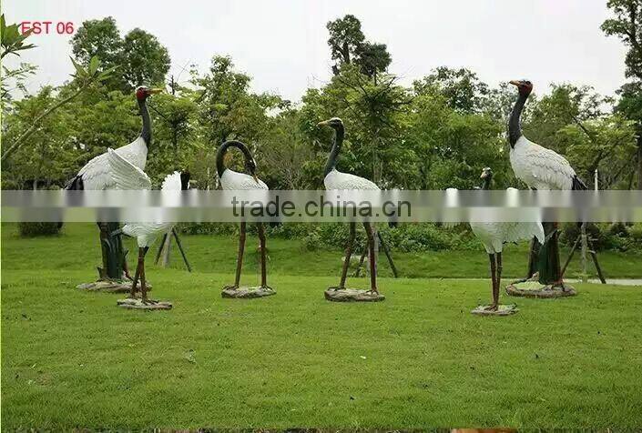hot sale modern garden sculpture durable outdoor sculpture garden statues cranes