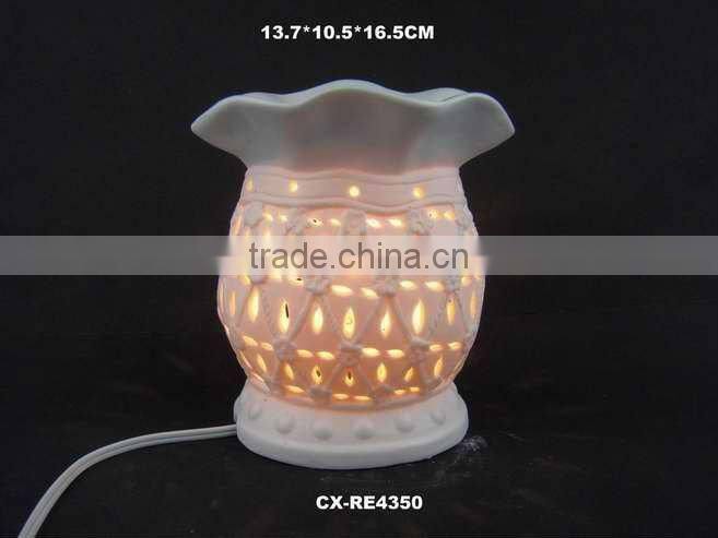 Porcelain wax warmer--Ceramic oil burnerlain--Stoneware active glazed stove,lighted ceramic christmas tree