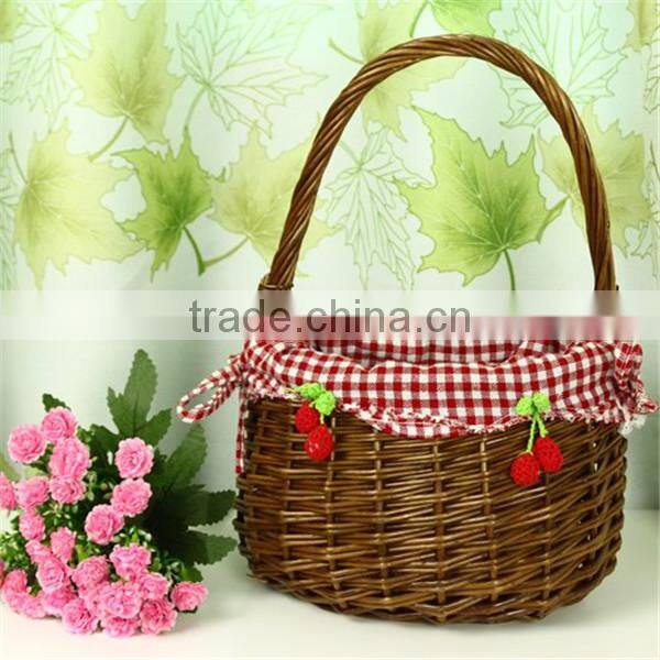 Beautiful wicker fruit basket , wicker bussiness gift basket