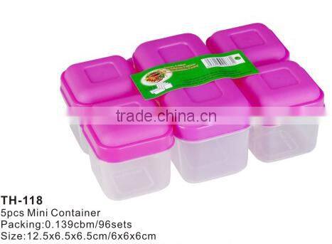 6pcs Mini Container Small Snack Container Storage/Plastic Food Storage Box 6pcs compartment TH-118