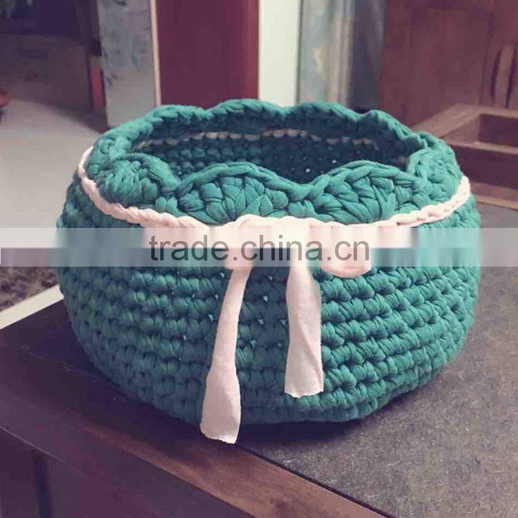 Wholesale 100% polyester strip yarn 250g DIY for Hand woven cushion
