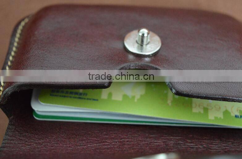 High Quality rfid genuine leather money clip Wallets ,leather card holder.