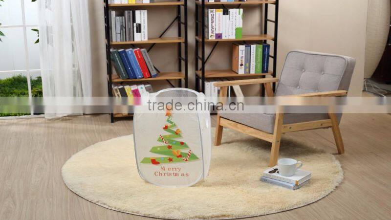 2017 new arrival specia design Pop Up Foldable Clothes Laundry Hamper Laundry Basket Christmas
